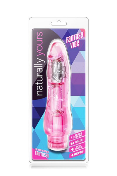Розовый вибратор-реалистик Fantasy Vibe - 22,8 см. Розовый вибратор-реалистик Fantasy Vibe - 22,8 см.