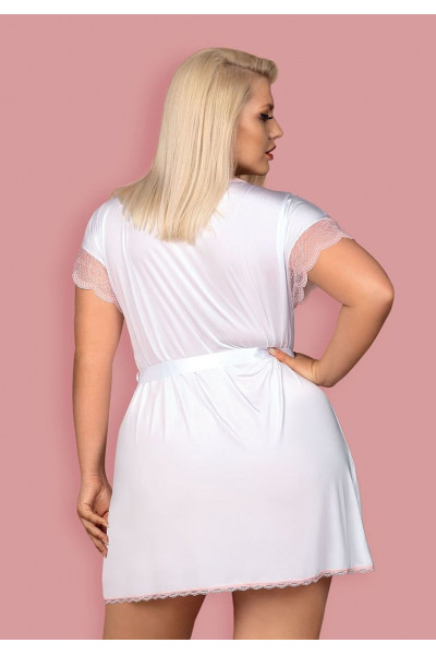 Изящный коротенький пеньюар Girlly с кружевом Изящный коротенький пеньюар Girlly с кружевом