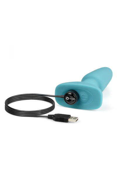 Голубая вибропробка с ротацией шариков RIMMING REMOTE CONTROL PLUG TEAL - 15,2 см. Голубая вибропробка с ротацией шариков RIMMING REMOTE CONTROL PLUG TEAL - 15,2 см.