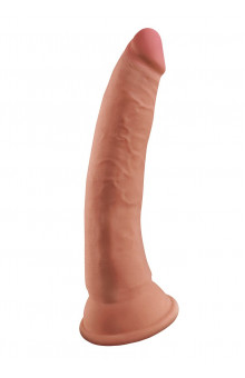 Кофейный фаллоимитатор на присоске 7 Triple Density Cock - 21 см.