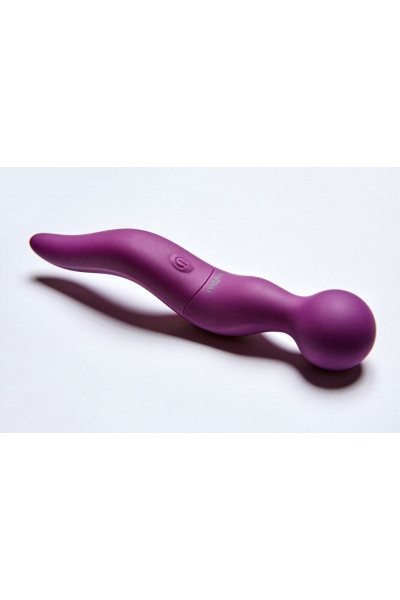 Фиолетовый жезловый вибромассажёр Cassi - 21 см. Фиолетовый жезловый вибромассажёр Cassi - 21 см.