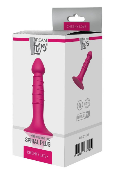 Розовая анальная пробка-фаллос SPIRAL PLUG - 13,5 см. Розовая анальная пробка-фаллос SPIRAL PLUG - 13,5 см.