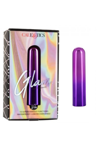 Фиолетовый гладкий мини-вибромассажер Glam Vibe - 9 см. Фиолетовый гладкий мини-вибромассажер Glam Vibe - 9 см.