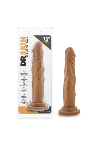 Кофейный фаллоимитатор без мошонки Dr. Skin Realistic Cock Basic 7.5 - 19 см. Кофейный фаллоимитатор без мошонки Dr. Skin Realistic Cock Basic 7.5 - 19 см.