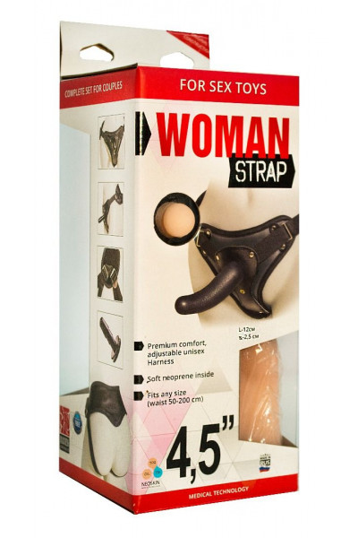 Женский страпон с вагинальной пробкой Woman Strap - 12 см. Женский страпон с вагинальной пробкой Woman Strap - 12 см.