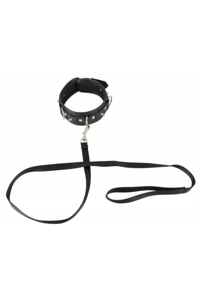 Черный ошейник Collar and Leash с поводком Черный ошейник Collar and Leash с поводком