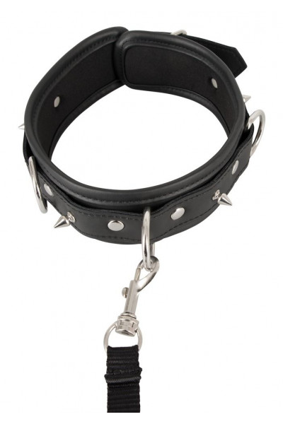 Черный ошейник Collar and Leash с поводком Черный ошейник Collar and Leash с поводком