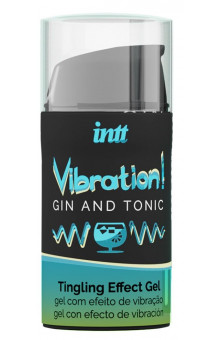 Жидкий интимный гель с эффектом вибрации Vibration! Gin Tonic - 15 мл.