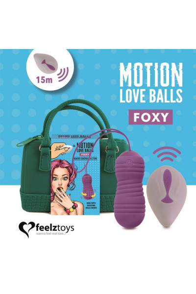 Фиолетовые вагинальные шарики с вращением бусин Remote Controlled Motion Love Balls Foxy Фиолетовые вагинальные шарики с вращением бусин Remote Controlled Motion Love Balls Foxy