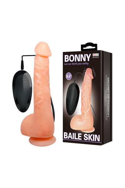 Телесный вибратор-реалистик Bonny - 24 см. Телесный вибратор-реалистик Bonny - 24 см.