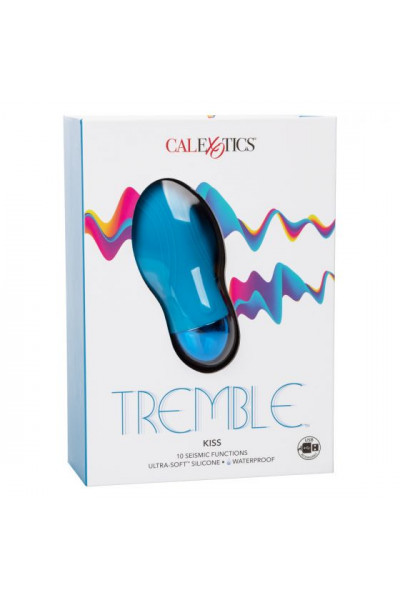 Голубой мини-вибратор Tremble Kiss - 12 см. Голубой мини-вибратор Tremble Kiss - 12 см.
