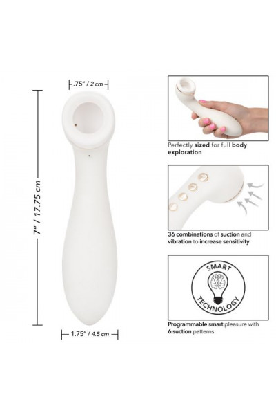 Белый вакуумный вибромассажер Empowered Smart Pleasure Idol - 17,75 см. Белый вакуумный вибромассажер Empowered Smart Pleasure Idol - 17,75 см.