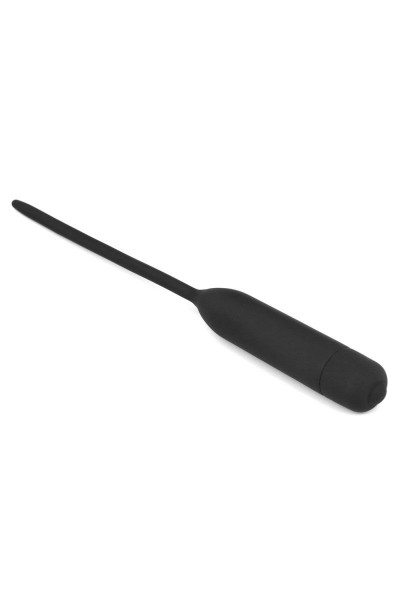 Черный уретральный виброплаг Silicone Vibrating Urethral Dilator - 21 см. Черный уретральный виброплаг Silicone Vibrating Urethral Dilator - 21 см.
