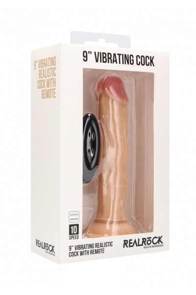 Телесный вибратор-реалистик Vibrating Realistic Cock 9 - 23,5 см. Телесный вибратор-реалистик Vibrating Realistic Cock 9 - 23,5 см.