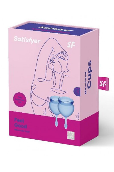 Набор синих менструальных чаш Feel good Menstrual Cup Набор синих менструальных чаш Feel good Menstrual Cup