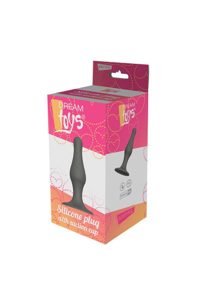 Серый удлиненный анальный стимулятор PLUG WITH SUCTION CUP - 15,6 см. Серый удлиненный анальный стимулятор PLUG WITH SUCTION CUP - 15,6 см.