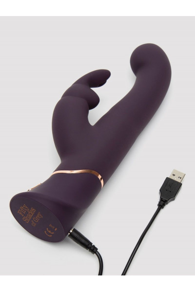 Фиолетовый вибратор-кролик Greedy Girl G-Spot Stroker Rabbit Vibrator - 24,1 см. Фиолетовый вибратор-кролик Greedy Girl G-Spot Stroker Rabbit Vibrator - 24,1 см.