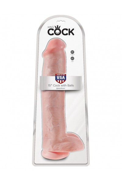 Телесный фаллоимитатор-гигант 15 Cock with Balls - 40,6 см. Телесный фаллоимитатор-гигант 15 Cock with Balls - 40,6 см.