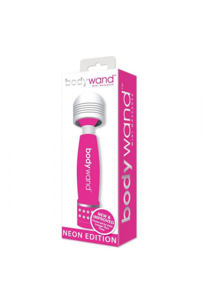 Розово-белый жезловый мини-вибратор с кристаллами Mini Massager Neon Edition Розово-белый жезловый мини-вибратор с кристаллами Mini Massager Neon Edition