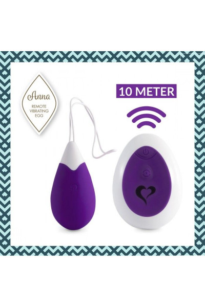 Фиолетовое виброяйцо на радиоуправлении Anna Vibrating Egg Remote Фиолетовое виброяйцо на радиоуправлении Anna Vibrating Egg Remote
