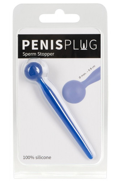 Синий уретральный стимулятор Penis Plug - 9,6 см. Синий уретральный стимулятор Penis Plug - 9,6 см.