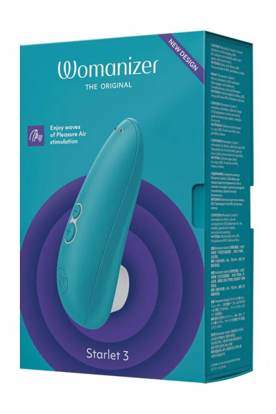 Бирюзовый клиторальный стимулятор Womanizer Starlet 3 Бирюзовый клиторальный стимулятор Womanizer Starlet 3