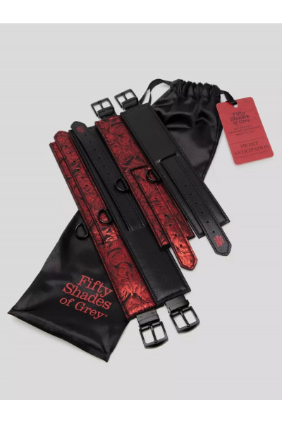 Изысканный набор фиксаций на кровати Reversible Under Mattress Restraint Set Изысканный набор фиксаций на кровати Reversible Under Mattress Restraint Set