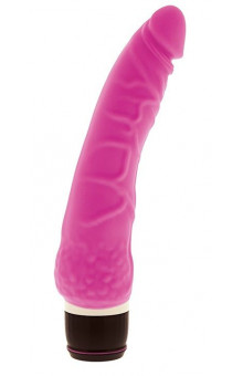 Розовый вибратор-реалистик с венками PURRFECT SILICONE CLASSIC 7.1INCH PINK - 18 см.