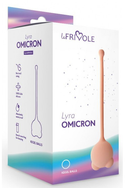 Бежевый вагинальный шарик Omicron Бежевый вагинальный шарик Omicron
