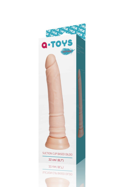 Телесный фаллоимитатор A-toys с присоской - 18см. Телесный фаллоимитатор A-toys с присоской - 18см.