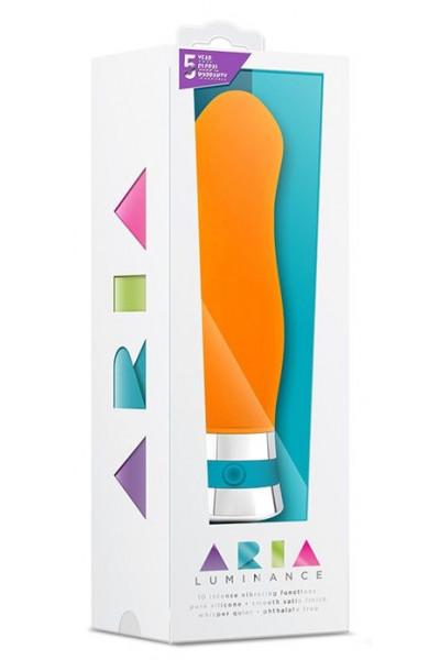 Оранжевый вибромассажер LUMINANCE - 16 см. Оранжевый вибромассажер LUMINANCE - 16 см.