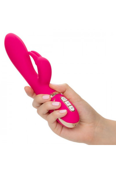 Розовый силиконовый вибратор с клиторальным отростком Signature Silicone Ultra-Soft Rabbit - 22,75 см. Розовый силиконовый вибратор с клиторальным отростком Signature Silicone Ultra-Soft Rabbit - 22,75 см.