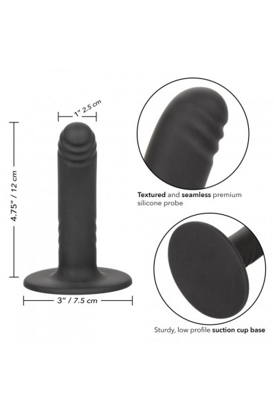 Черный анальный стимулятор 4.75” Ridged Probe - 12 см. Черный анальный стимулятор 4.75” Ridged Probe - 12 см.
