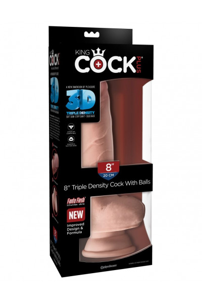 Телесный фаллоимитатор на присоске 8 Triple Density Fat Cock with Balls - 24,1 см. Телесный фаллоимитатор на присоске 8 Triple Density Fat Cock with Balls - 24,1 см.