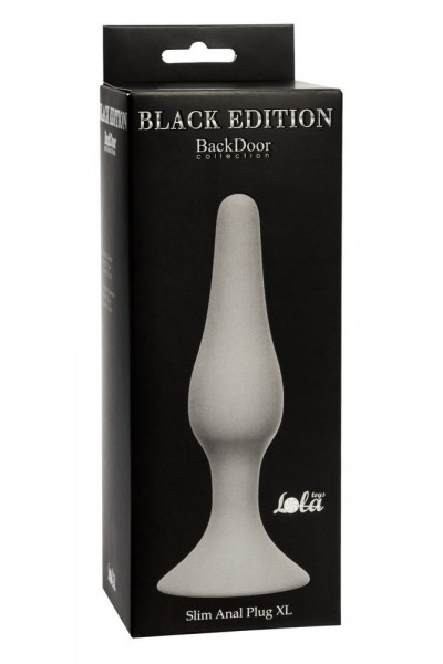 Серая анальная пробка Slim Anal Plug XL - 15,5 см. Серая анальная пробка Slim Anal Plug XL - 15,5 см.