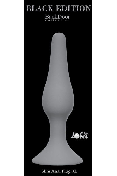 Серая анальная пробка Slim Anal Plug XL - 15,5 см. Серая анальная пробка Slim Anal Plug XL - 15,5 см.