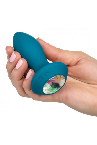 Бирюзовая анальная вибропробка с кристаллом Vibrating Petite Crystal Probe - 9,5 см. Бирюзовая анальная вибропробка с кристаллом Vibrating Petite Crystal Probe - 9,5 см.
