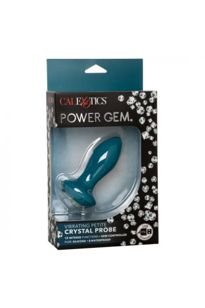 Бирюзовая анальная вибропробка с кристаллом Vibrating Petite Crystal Probe - 9,5 см. Бирюзовая анальная вибропробка с кристаллом Vibrating Petite Crystal Probe - 9,5 см.