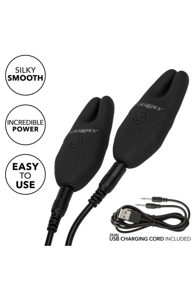 Черные зажимы для сосков с дистанционным управлением Silicone Remote Nipple Clamps Черные зажимы для сосков с дистанционным управлением Silicone Remote Nipple Clamps