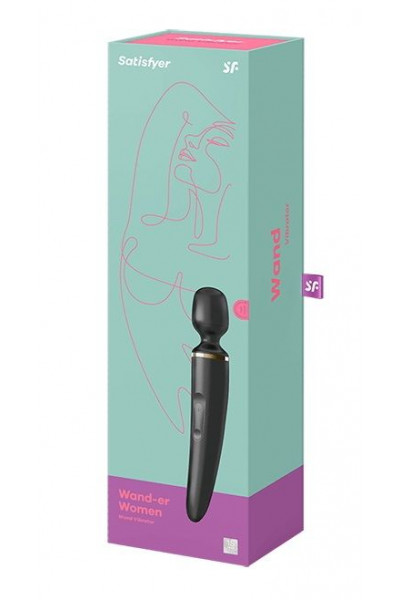 Черный вибратор Satisfyer Wand-er Woman Черный вибратор Satisfyer Wand-er Woman