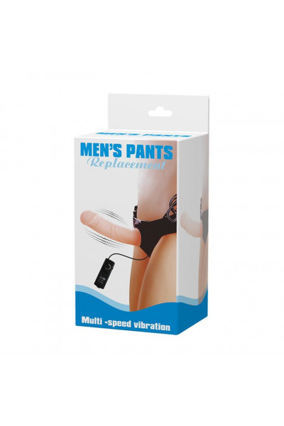 Полый страпон на трусиках с вибрацией и выносным пультом управления Mens Pants - 16,5 см. Полый страпон на трусиках с вибрацией и выносным пультом управления Mens Pants - 16,5 см.