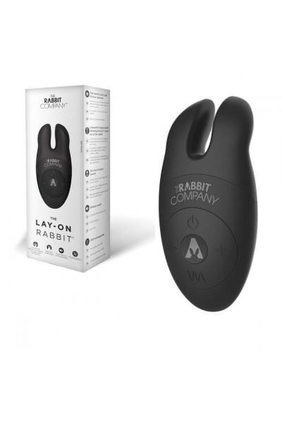 Черный вибростимулятор с ушками The Lay-on Rabbit Черный вибростимулятор с ушками The Lay-on Rabbit
