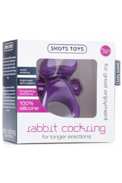 Фиолетовое эрекционное виброкольцо Rabbit Cockring Фиолетовое эрекционное виброкольцо Rabbit Cockring