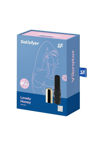 Чёрно-золотистая вибропуля Satisfyer Lovely Honey Чёрно-золотистая вибропуля Satisfyer Lovely Honey