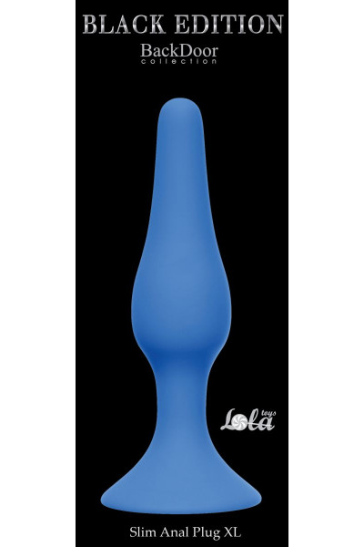 Синяя анальная пробка Slim Anal Plug XL - 15,5 см. Синяя анальная пробка Slim Anal Plug XL - 15,5 см.