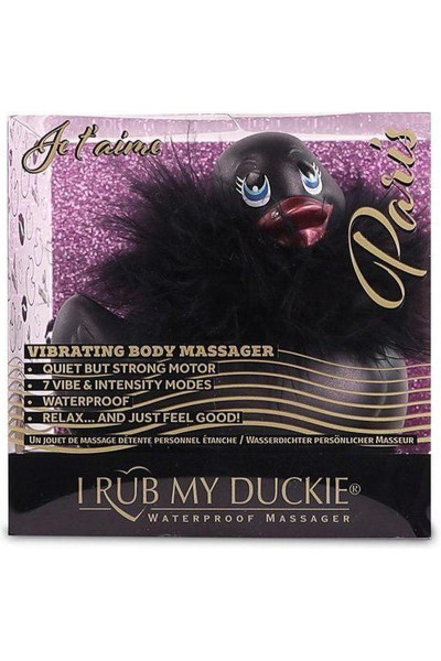 Черный вибратор-уточка I Rub My Duckie 2.0 Paris Черный вибратор-уточка I Rub My Duckie 2.0 Paris