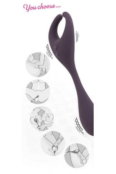Фиолетовый универсальный вибратор Remote Controlled Couples Vibrator Фиолетовый универсальный вибратор Remote Controlled Couples Vibrator