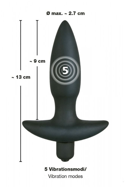 Анальная вибровтулка с 5 скоростями вибрации Vibrating Plug Small - 13 см. Анальная вибровтулка с 5 скоростями вибрации Vibrating Plug Small - 13 см.