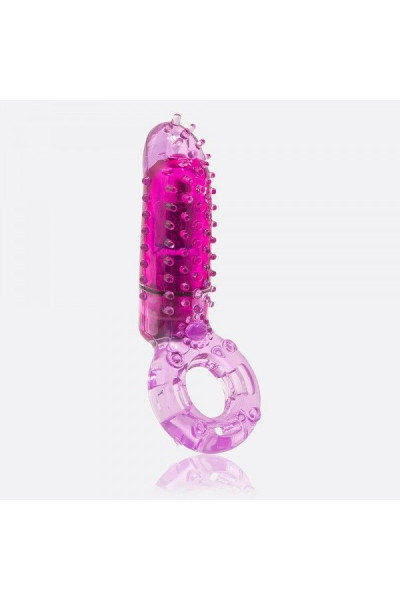 Фиолетовое эрекционное кольцо с вибрацией и пальчиком OYEAH PURPLE Фиолетовое эрекционное кольцо с вибрацией и пальчиком OYEAH PURPLE