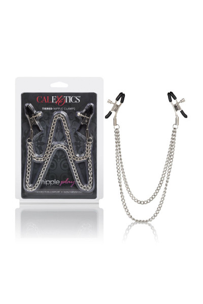 Зажимы на соски с цепочкой Tiered Nipple Clamps Зажимы на соски с цепочкой Tiered Nipple Clamps